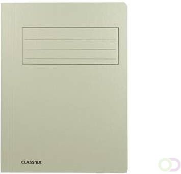 Classex Class'ex dossiermap 3 kleppen ft 23 7 x 34 7 cm (voor ft folio) grijs