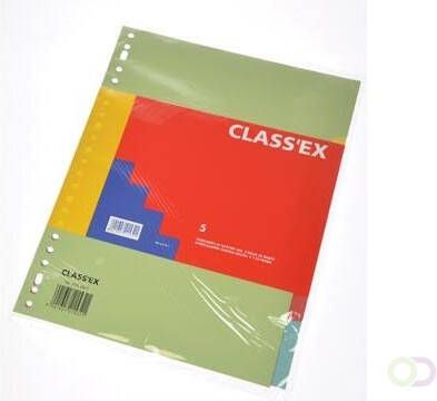 Classex Class'ex tabbladen 5 tabs 23-gaatsperforatie karton geassorteerde kleuren