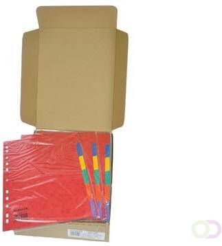 Classex Class'ex tabbladen 6 tabs ft A4 11-gaatsperforatie karton geassorteerde kleuren