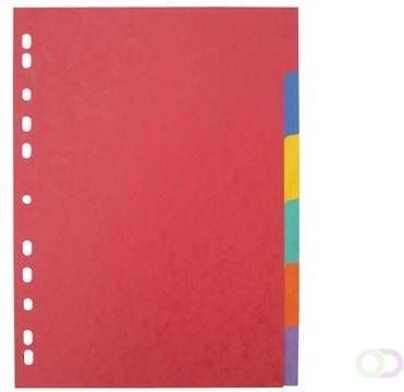 Classex Class'ex tabbladen 6 tabs ft A4 maxi 11-gaatsperforatie karton geassorteerde kleuren