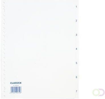 Classex Class'ex tabbladen set 1-7 23-gaatsperforatie PP wit