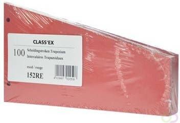 Classex Class'ex trapezium verdeelstroken rood pak van 100