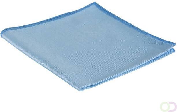 Cleaninq Glasdoek microvezel40x40cm blauw