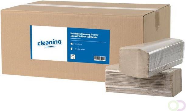 Cleaninq Handdoek Z-vouw 1laags 23x25cm 5000stuks