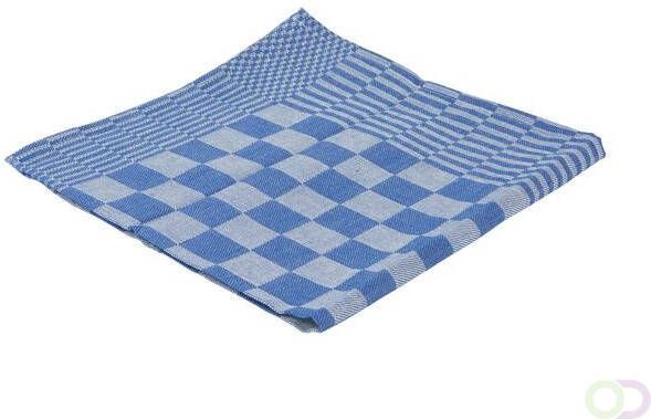 Cleaninq Theedoek blok marine 65x65cm blauw