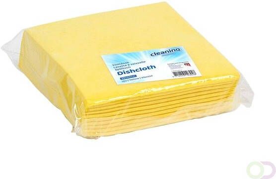 Cleaninq Werkdoek non-woven 38x40cm geel 10 stuks