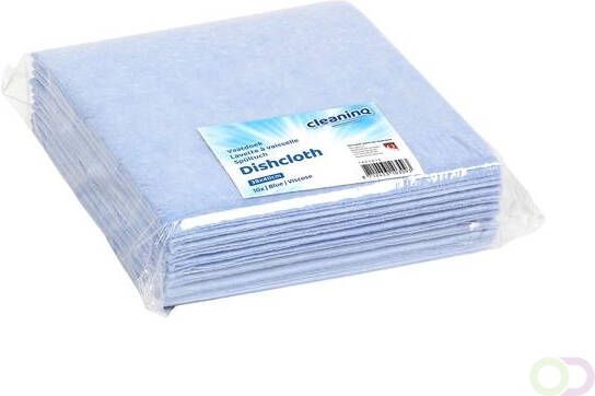 Cleaninq Werkdoek viscose 38x40cm blauw 10 stuks