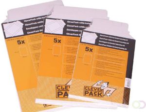 Cleverpack Envelop A4 238x312mm karton wit 5stuks
