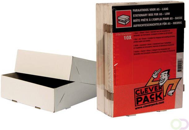 Cleverpack Paraatdoos A5 218x155x55mm voor 500vel wit 10st