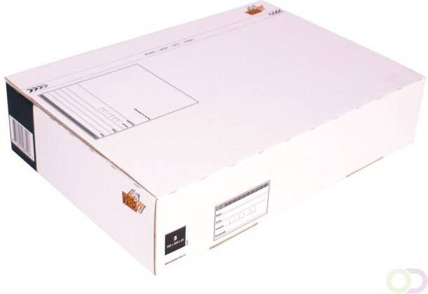 Cleverpack Postpakketbox 5 430x300x90mm wit pak Ã  25 stuks