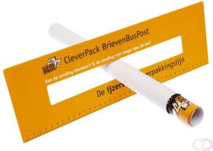 Cleverpack Verzendkoker A1 +doppen 630x50x1.5 wit 5stuks