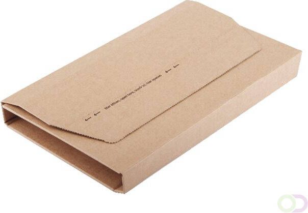 Cleverpack Wikkelverpakking A4 +zelfkl strip bruin 10stuks