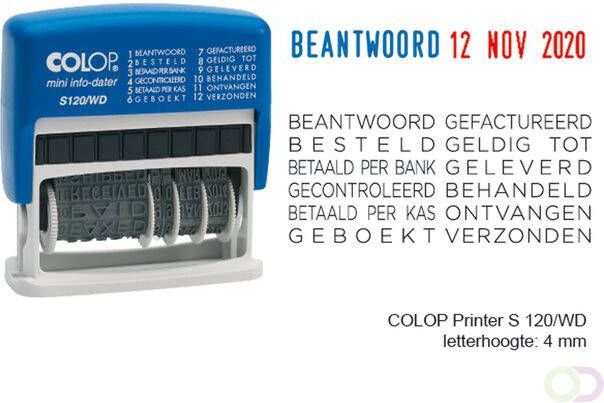 Colop Woord datumstempel S120 mini info dater 4mm