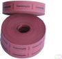 Combicraft Consumptiebon 57x30mm 2-zijdig 2x1000 stuks rood - Thumbnail 1