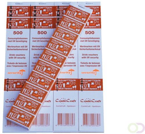 Combicraft Consumptiebon UV beveiliging 500 stuks oranje