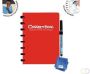 Correctbook A5 Original: uitwisbaar herbruikbaar notitieboek gelijnd Horizon Red (rood) - Thumbnail 1