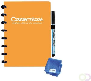 Correctbook A5 Original: uitwisbaar herbruikbaar notitieboek blanco Peachy Orange (oranje)