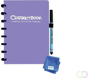 Correctbook A5 Original: uitwisbaar herbruikbaar notitieboek blanco Petunia Purple (paars)