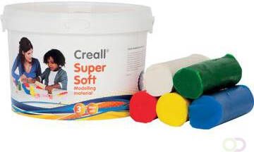 Creall Havo boetseerpasta Supersoft 5 geassorteerde kleuren: rood groen geel wit en blauw