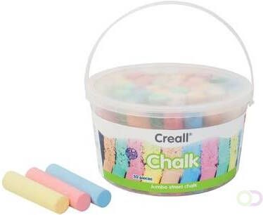 Creall Havo stoepkrijt Chalk emmertje van 50 stuks