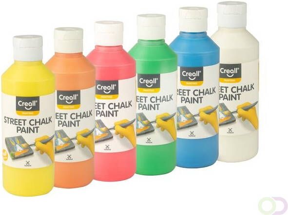 Creall Stoepkrijtverf Chalk Paint 6 kleuren Ã  250ml