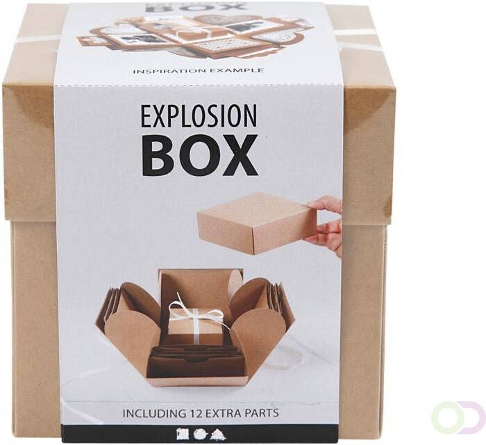 Creotime Explosion box 12x12x12cm naturel