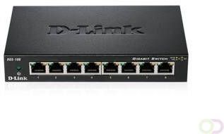 D-Link DGS-108 netwerk-switch Unmanaged L2 Gigabit Ethernet (10 100 1000) Zwart (DGS-108)