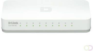 D-Link GO-SW-8E E netwerk-switch Unmanaged Fast Ethernet (10 100) Wit (GO-SW-8E E)