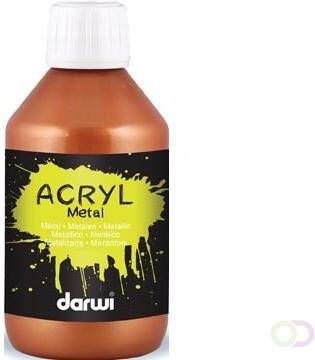 Darwi acrylverf Metal effect flacon van 250 ml brons
