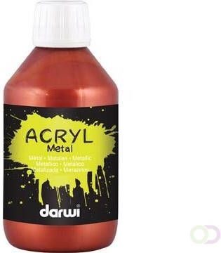 Darwi acrylverf Metal effect flacon van 250 ml leder