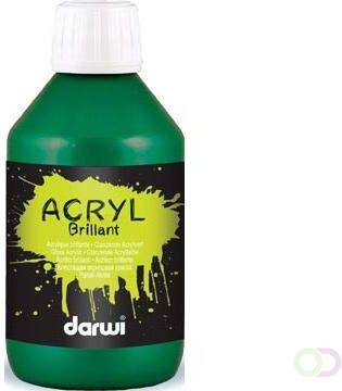 Darwi glanzende acrylverf flacon van 250 ml donkergroen