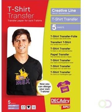 Decadry T-shirt Transfer Paper voor donker of zwart textiel