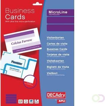 Decadry visitekaarten MicroLine ft 85 x 54 mm 185 g mÂ² 500 kaartjes