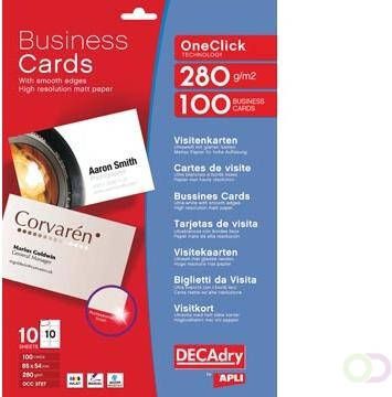 Decadry visitekaarten OneClick mat