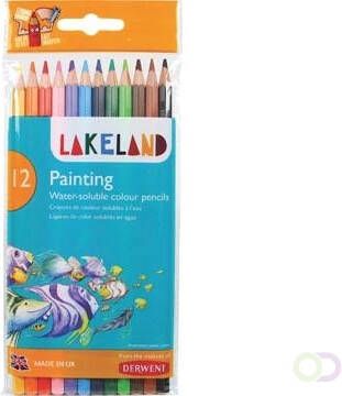 Derwent Lakeland aquarelpotlood pak van 12 stuks in geassorteerde kleuren
