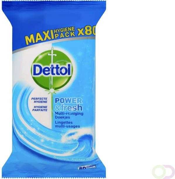 DETTOL Desinfecterende doekjes Power & Fresch 80st