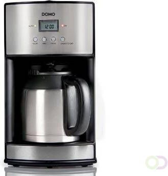 Domo koffiezetapparaat met timer en permanente filter 1 2 liter inox