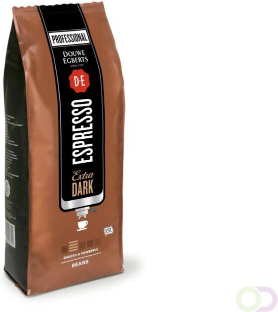 Douwe Egberts Koffie espressobonen extra dark UTZ 1kg