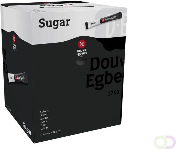 Douwe Egberts suikersticks 4 g doos van 500 stuks