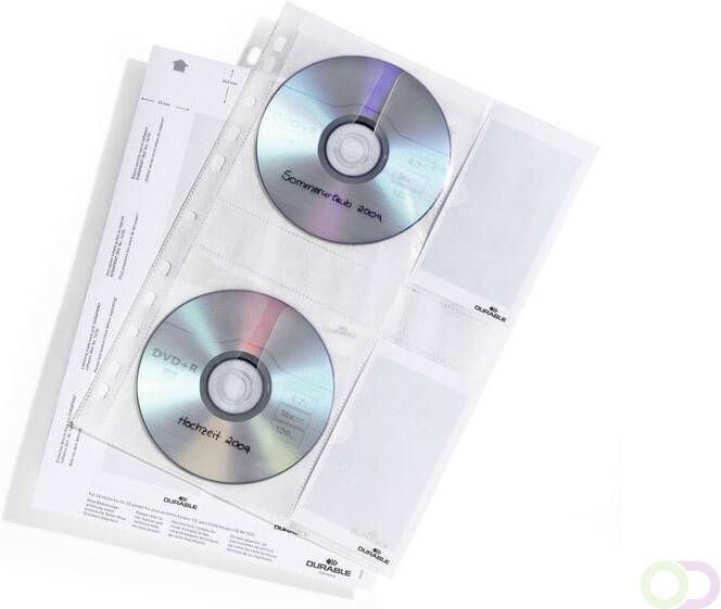 Durable CD DVD COVER M archiveerbaar met etiketstrook
