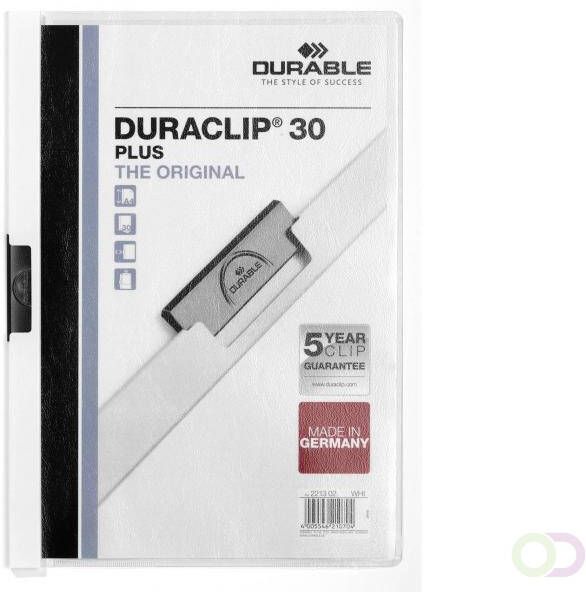 Durable Klemmap DURACLIPÂ PLUS 30 A4 wit