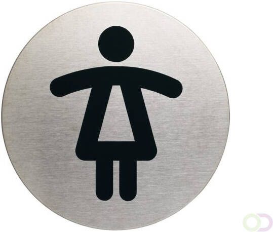 Durable Infobord pictogram 4904 wc dames rond 83Mm