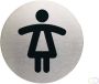Durable Infobord pictogram 4904 wc dames rond 83Mm - Thumbnail 1