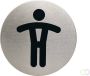 Durable Infobord pictogram 4905 wc heren rond 83Mm - Thumbnail 1