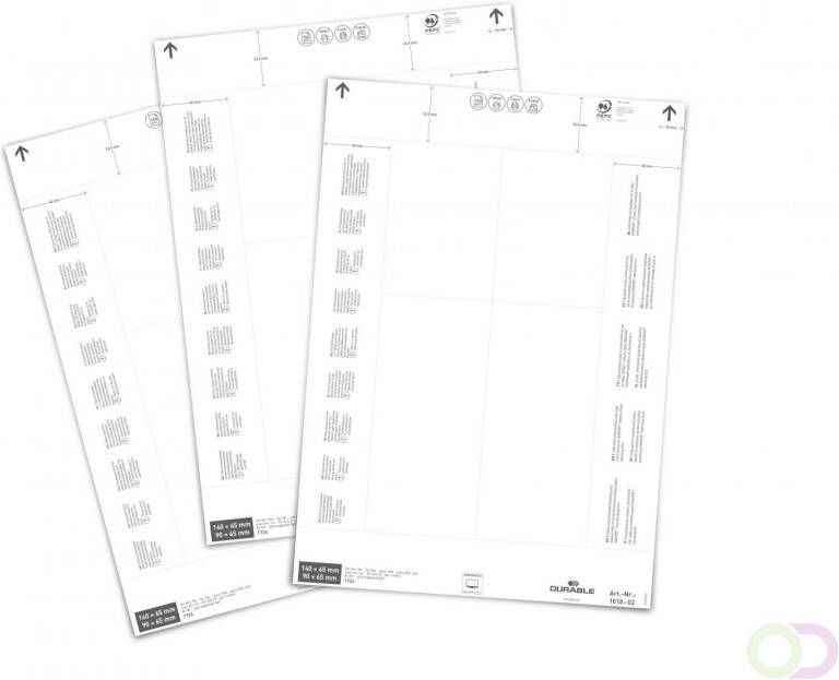 Durable Papieren inserts 140 90x65 mm