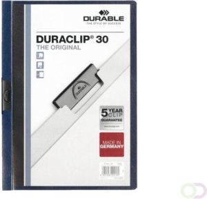 Durable Klemmap Duraclip A4 3mm 30 vellen nachtblauw