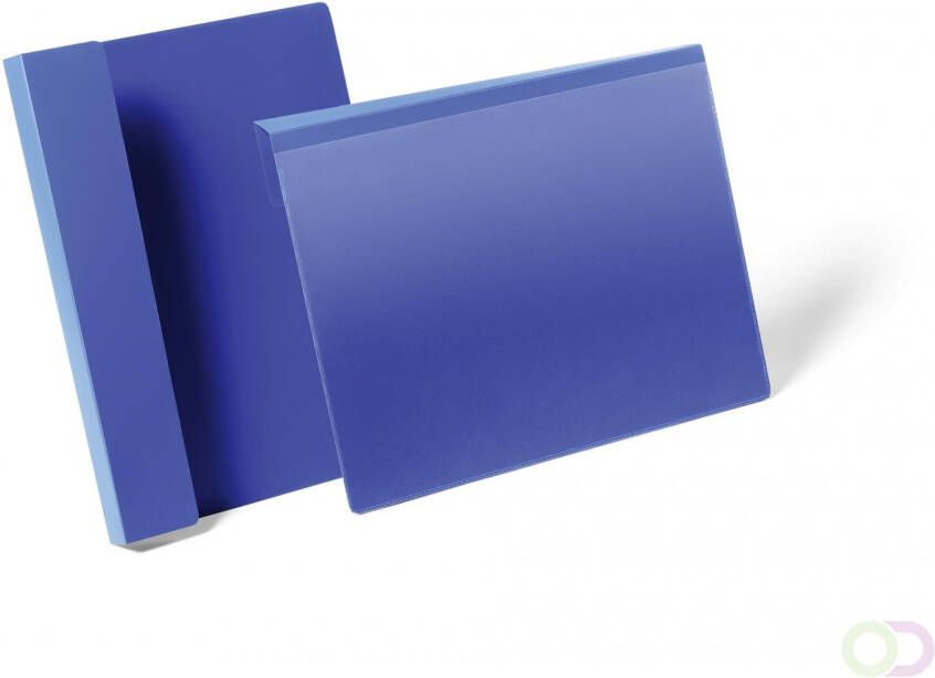 Durable documentenhouder met vouw voor ft A4 liggend blauw doos van 50 stuks