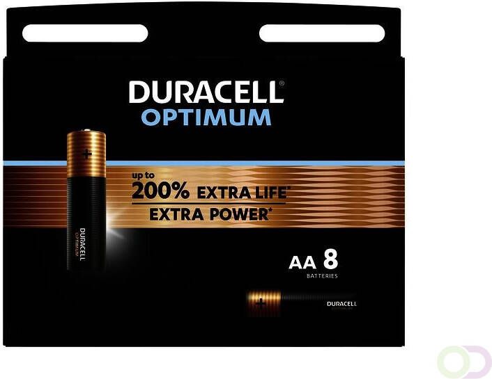 Duracell batterij Optimum AA blister van 8 stuks