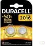 Duracell Batterij knoopcel 2xCR2016 lithiumÃƒËœ20mm 3V-90mAh - Thumbnail 1