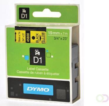 Dymo D1 tape 6 mm zwart op geel